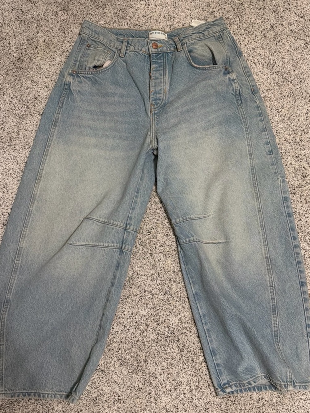 Free People Goodluck Mid-rise barrel jeans